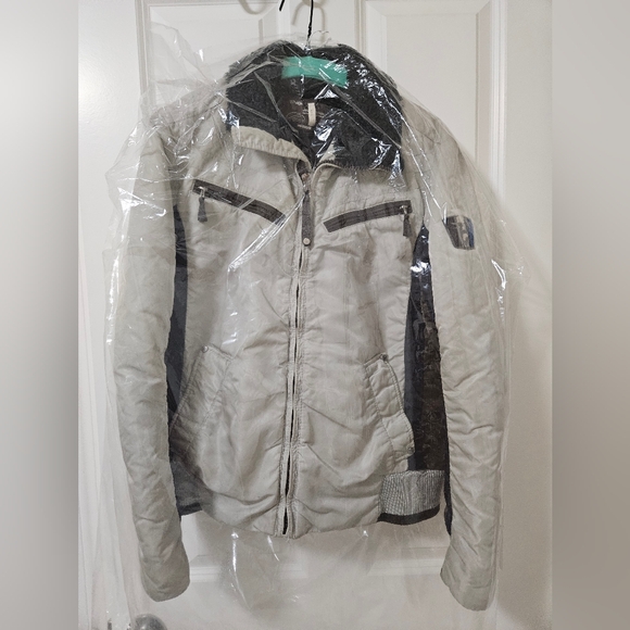 Energie Nylon Medium Bomber Fall/winter Jacket White Brown Blue Designer… - Picture 3 of 15